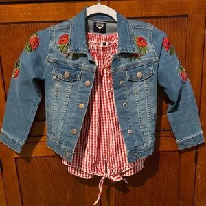 NWT Jean jacket and Top. 6X